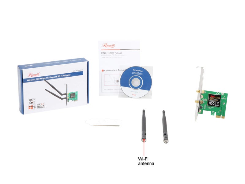Rosewill Wireless N300 PCI-E WiFi Adapter, 300 Mbps (2.4 GHz) PCI Express Network Card for PC - Image 5